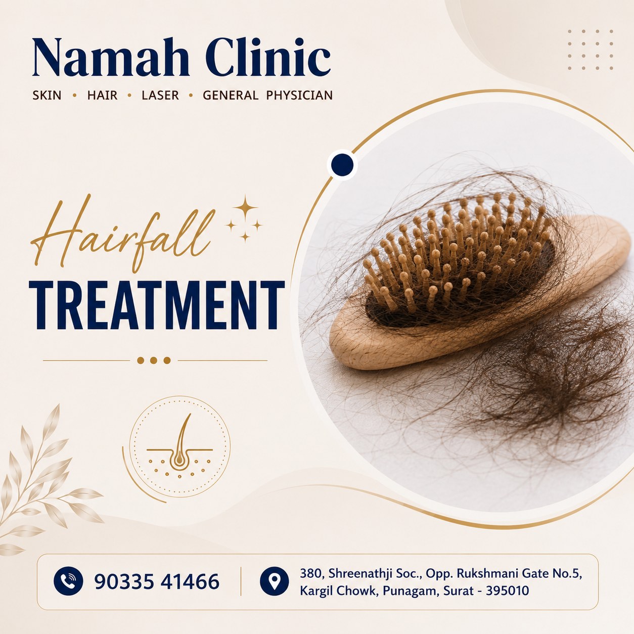Namah Clinic hairfall treatment creative
